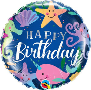 Under The Sea Happy Birthday Helium Filled Foil Balloon