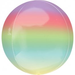 Rainbow Ombre Orbz Helium Filled Foil Balloon