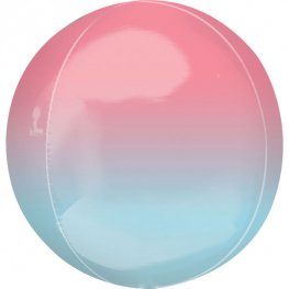 Red And Blue Ombre Orbz Helium Filled Foil Balloon