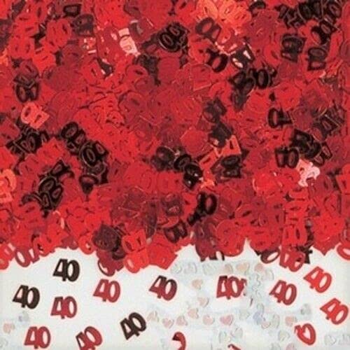 Red 40 Ruby Anniversary Metallic Confetti 14g