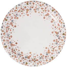 Sparkling Fizz Rose Gold Paper Party Plates x8