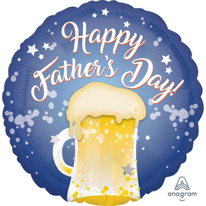 Happy Father's Day Beer Glass Helium Filled Foil Balloon