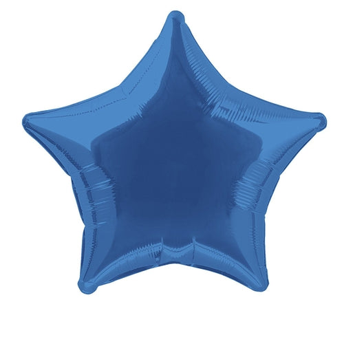 Royal Blue Star Shape Helium Filled Foil Balloon