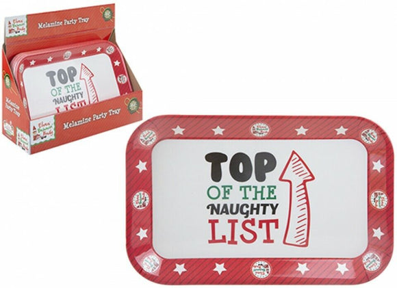 Top Of The Naughty List Melamine Elf Tray