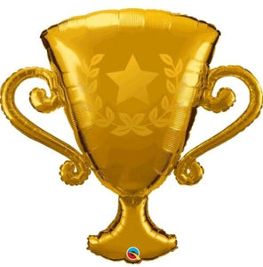 Gold Trophy Supershape Helium Filled Foil Balloon