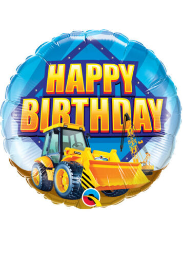 Happy Birthday Digger Helium Filled Foil Balloon