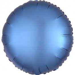 Satin Luxe Azure Circle Shape Helium Filled Foil Balloon
