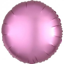 Satin Luxe Flamingo Circle Shape Helium Filled Foil Balloon