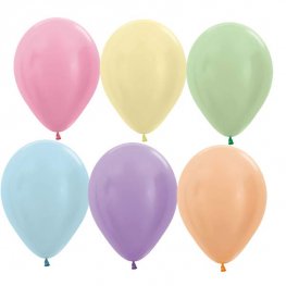 Satin Pearl Latex Balloons In Assorted Colours x10 (Sold loose)