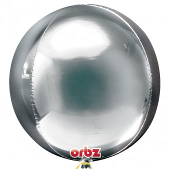 Silver Orbz Helium Filled Foil Balloon