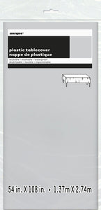 Silver Plastic Tablecover