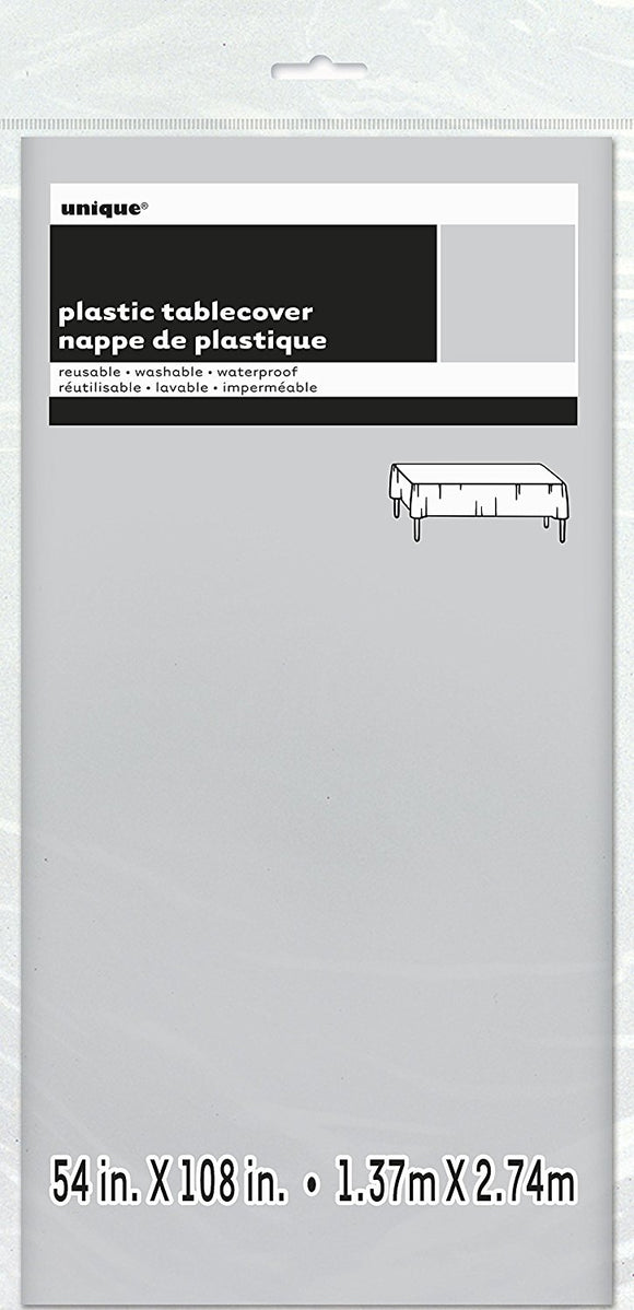 Silver Plastic Tablecover