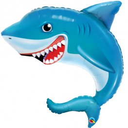 Smiling Shark Supershape Helium Filled Foil Balloon
