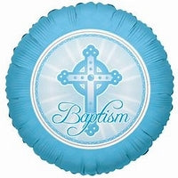 Blue Baptism Helium Filled Foil Balloon