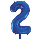 Blue Number Supershape Helium Filled Foil Balloon