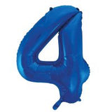 Blue Number Supershape Helium Filled Foil Balloon
