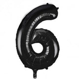 Black Number Supershape Helium Filled Foil Balloon