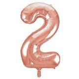Rose Gold Number Supershape Helium Filled Foil Balloon