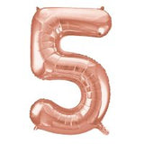 Rose Gold Number Supershape Helium Filled Foil Balloon