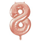 Rose Gold Number Supershape Helium Filled Foil Balloon