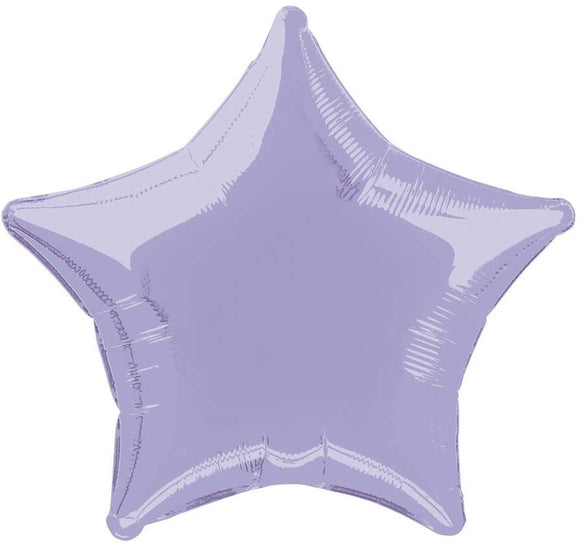Lavender Star Shape Helium Filled Foil Balloon