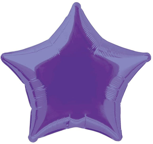 Deep Purple Star Shape Helium Filled Foil Balloon