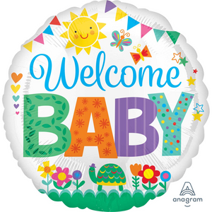 Welcome Baby Helium Filled Foil Balloon