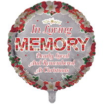In Loving Memory Christmas Remembrance Helium Filled Foil Balloon